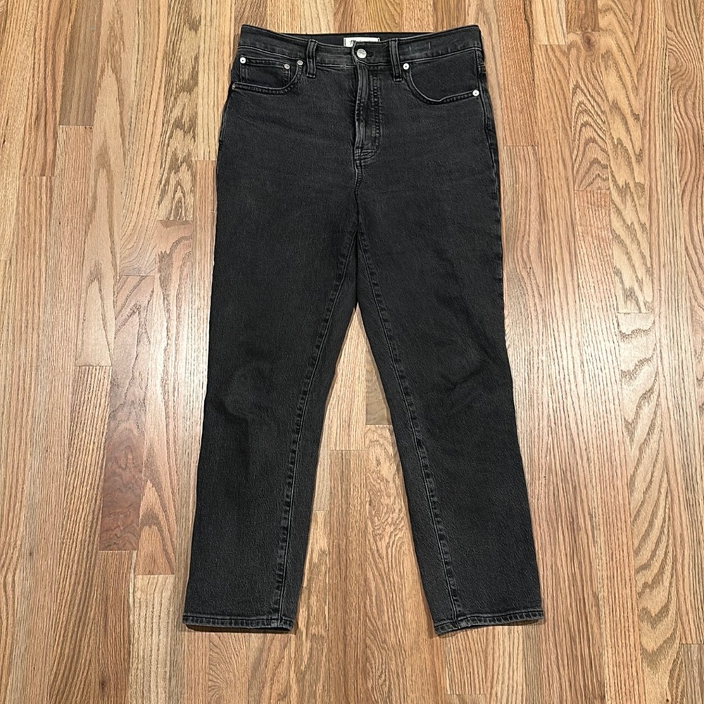 Madewell black straight jeans